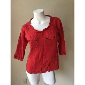 One September Womens Top Size P Orange